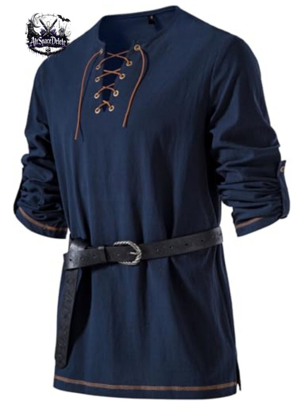 100% Cotton Men's Renaissance Shirt Vintage Tunic Top Cosplay Costume